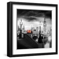 London Bus III-Jurek Nems-Framed Art Print