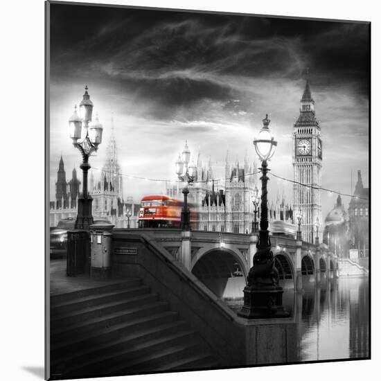 London Bus III-Jurek Nems-Mounted Premium Giclee Print