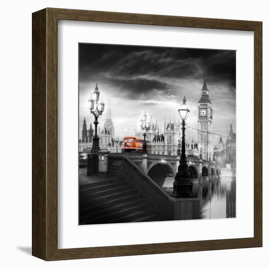 London Bus III-Jurek Nems-Framed Art Print