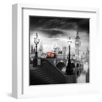 London Bus III-Jurek Nems-Framed Art Print