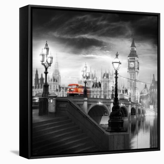 London Bus III-Jurek Nems-Framed Stretched Canvas