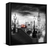 London Bus III-Jurek Nems-Framed Stretched Canvas