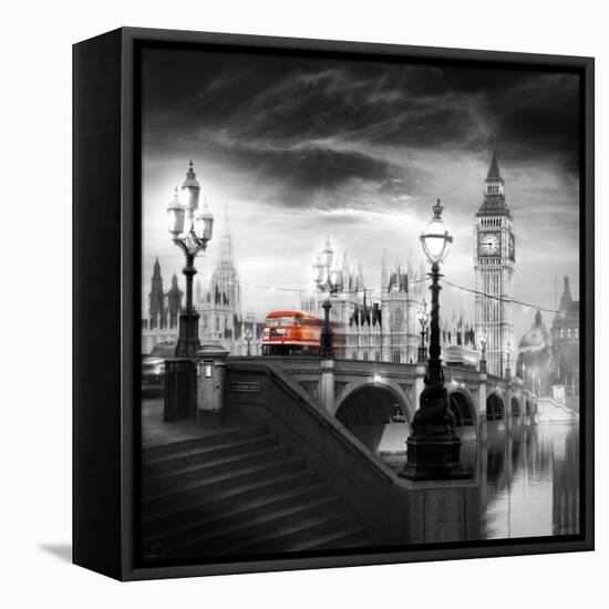 London Bus III-Jurek Nems-Framed Stretched Canvas