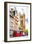 London Bus - In the Style of Oil Painting-Philippe Hugonnard-Framed Giclee Print