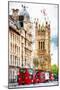 London Bus - In the Style of Oil Painting-Philippe Hugonnard-Mounted Giclee Print