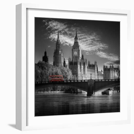 London Bus IV-Jurek Nems-Framed Art Print