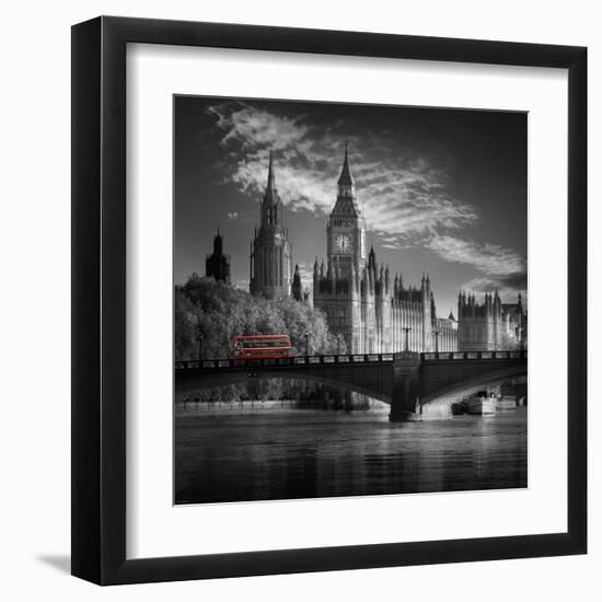 London Bus IV-Jurek Nems-Framed Art Print