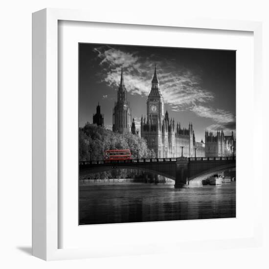 London Bus IV-Jurek Nems-Framed Art Print