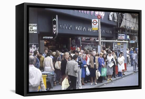 London Bus Queue-null-Framed Stretched Canvas