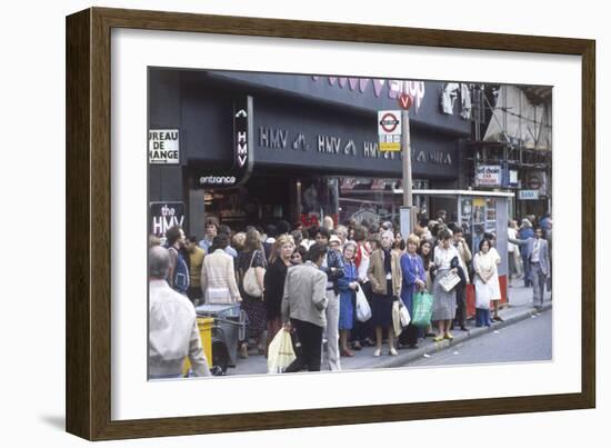 London Bus Queue-null-Framed Photographic Print