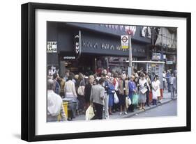 London Bus Queue-null-Framed Photographic Print