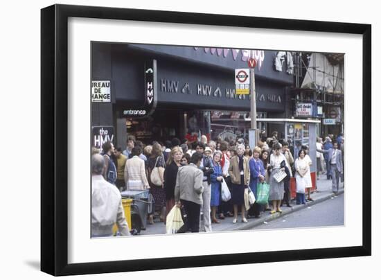 London Bus Queue-null-Framed Photographic Print