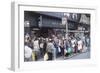 London Bus Queue-null-Framed Photographic Print