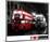 London Bus Red, I Love London-null-Mounted Art Print