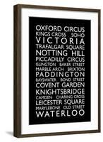 London Bus Roll (Bus Blind)-Michael Tompsett-Framed Art Print