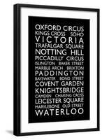 London Bus Roll (Bus Blind)-Michael Tompsett-Framed Art Print