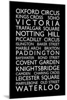 London Bus Roll (Bus Blind)-Michael Tompsett-Mounted Art Print