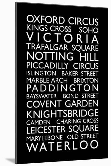 London Bus Roll (Bus Blind)-Michael Tompsett-Mounted Art Print