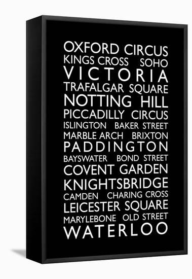 London Bus Roll (Bus Blind)-Michael Tompsett-Framed Stretched Canvas