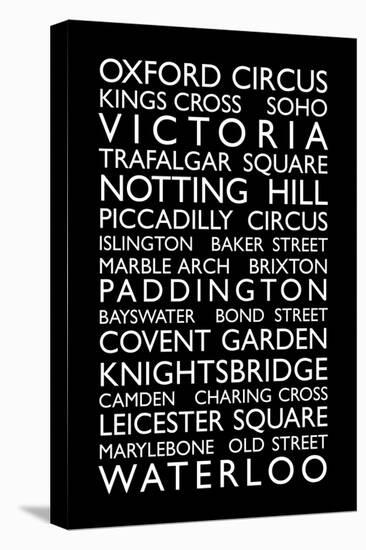 London Bus Roll (Bus Blind)-Michael Tompsett-Stretched Canvas