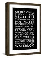 London Bus Roll (Bus Blind)-Michael Tompsett-Framed Art Print