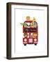 London Bus Zoo-Dicky Bird-Framed Premium Giclee Print