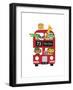 London Bus Zoo-Dicky Bird-Framed Premium Giclee Print