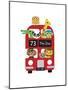 London Bus Zoo-Dicky Bird-Mounted Premium Giclee Print