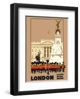 London - by London & North Eastern Railway (LNER) - Guards, Buckingham Palace-Fred Taylor-Framed Art Print