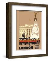 London - by London & North Eastern Railway (LNER) - Guards, Buckingham Palace-Fred Taylor-Framed Art Print