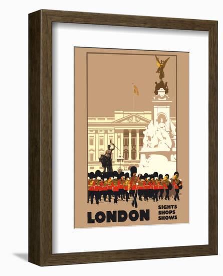 London - by London & North Eastern Railway (LNER) - Guards, Buckingham Palace-Fred Taylor-Framed Art Print