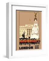 London - by London & North Eastern Railway (LNER) - Guards, Buckingham Palace-Fred Taylor-Framed Art Print