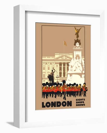 London - by London & North Eastern Railway (LNER) - Guards, Buckingham Palace-Fred Taylor-Framed Art Print