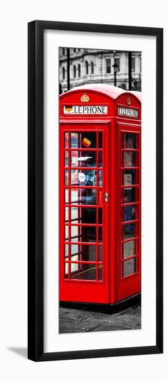 London Calling - Phone Booths - UK Red Phone - London - England - United Kingdom - Door Poster-Philippe Hugonnard-Framed Photographic Print
