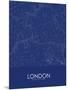 London, Canada Blue Map-null-Mounted Poster