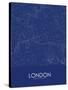 London, Canada Blue Map-null-Stretched Canvas
