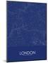 London, Canada Blue Map-null-Mounted Poster