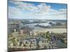 London, Canary Wharf, London Skyline Towards Poplar Wharf and Marina, O2 Arena,, England-Jane Sweeney-Mounted Photographic Print