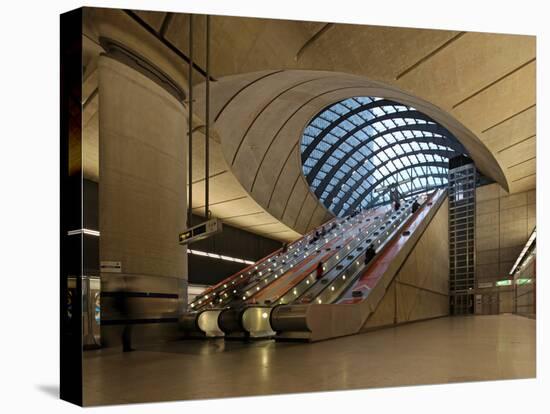 London Canary Wharf Tube Station as Part of the Jubilee Line Extension Was Designed by Norman Foste-David Bank-Stretched Canvas