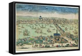 'London, Capital City of the Kingdom of England', French, C.1700-null-Framed Stretched Canvas