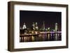 London City Skyline at Night-MikeCphoto-Framed Photographic Print