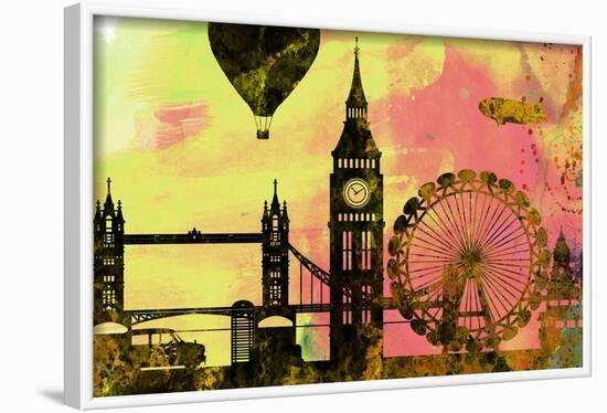 London City Skyline-NaxArt-Framed Art Print