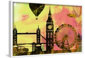 London City Skyline-NaxArt-Framed Art Print