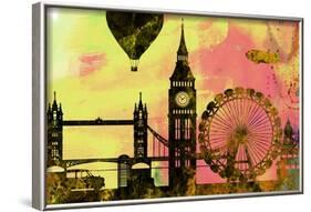 London City Skyline-NaxArt-Framed Art Print