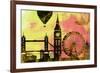 London City Skyline-NaxArt-Framed Art Print