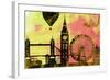 London City Skyline-NaxArt-Framed Art Print