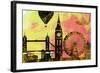 London City Skyline-NaxArt-Framed Art Print