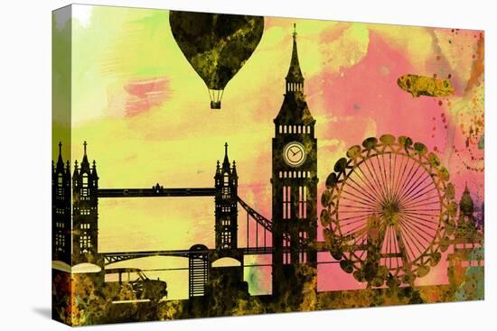 London City Skyline-NaxArt-Stretched Canvas