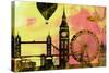 London City Skyline-NaxArt-Stretched Canvas