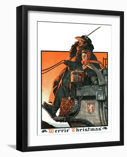 "London Coach", December 5,1925-Norman Rockwell-Framed Giclee Print